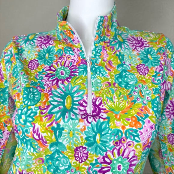 IBKÜL Lilli Mock Neck Long Sleeve UPF 50+ Cooling Quarter Zip Sun Shirt - Picture 2 of 16